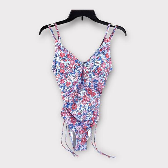 NWOT ELESOL One Piece V Neck Tummy Control Swimsuit, Small (4-6) - Picture 2 of 2